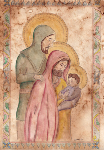 Joseph and Marios adoption of the magi (study), Medieval Manuscripts