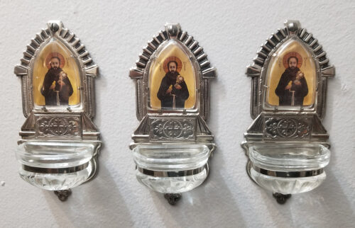 St Marcus of Zibi’s holy water finger dipping dishes