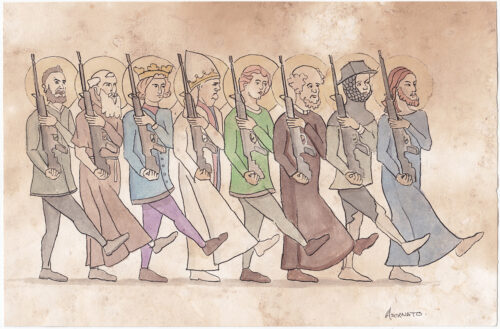 The Saints Go Marching (study), Medieval Manuscripts