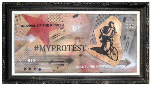 #MYPROTEST street art stencil